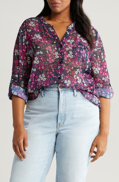 New chiffon women blouse shirts fashion short sleeve plus size