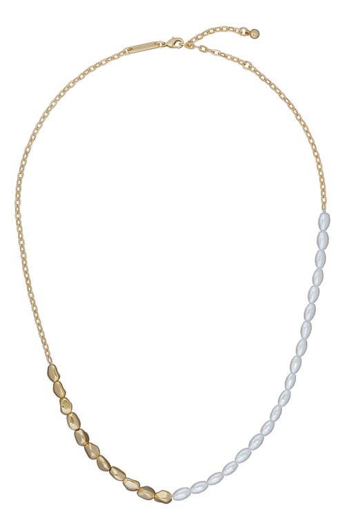 Ted Baker London Ilenie Imitation Pearl Necklace In Gold