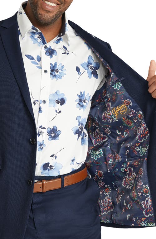 Johnny Bigg Diego Stretch Birdseye Suit Jacket In Royal