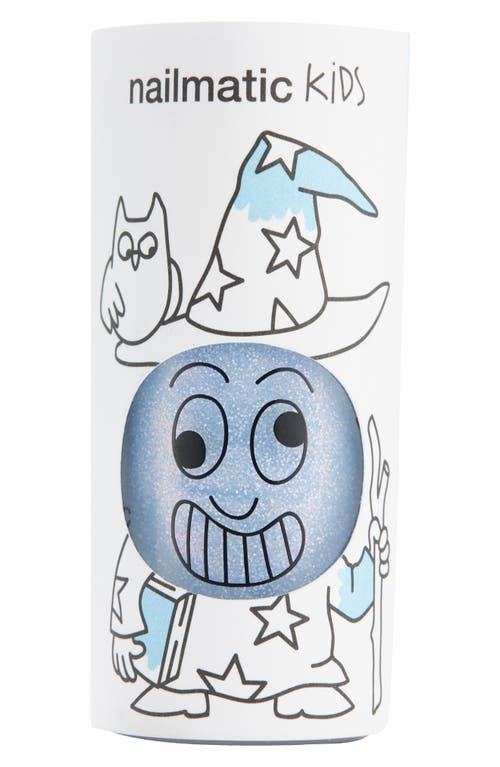 nailmatic Kids' Merlin Glitter Water Based Nail Polish in Light Blue at Nordstrom