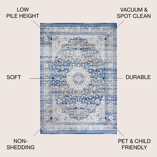 JONATHAN Y JONATHAN Y SCALA ORNATE BOHEMIAN MEDALLION AREA RUG
