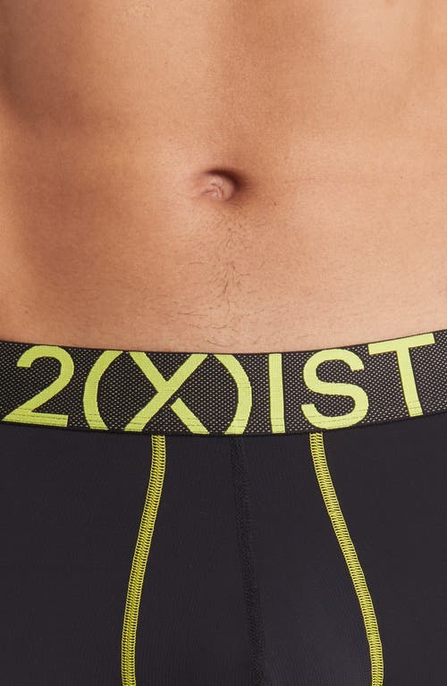 Shop 2(x)ist Lightning Low Rise Trunks In Black Beauty W/sulphur Spring