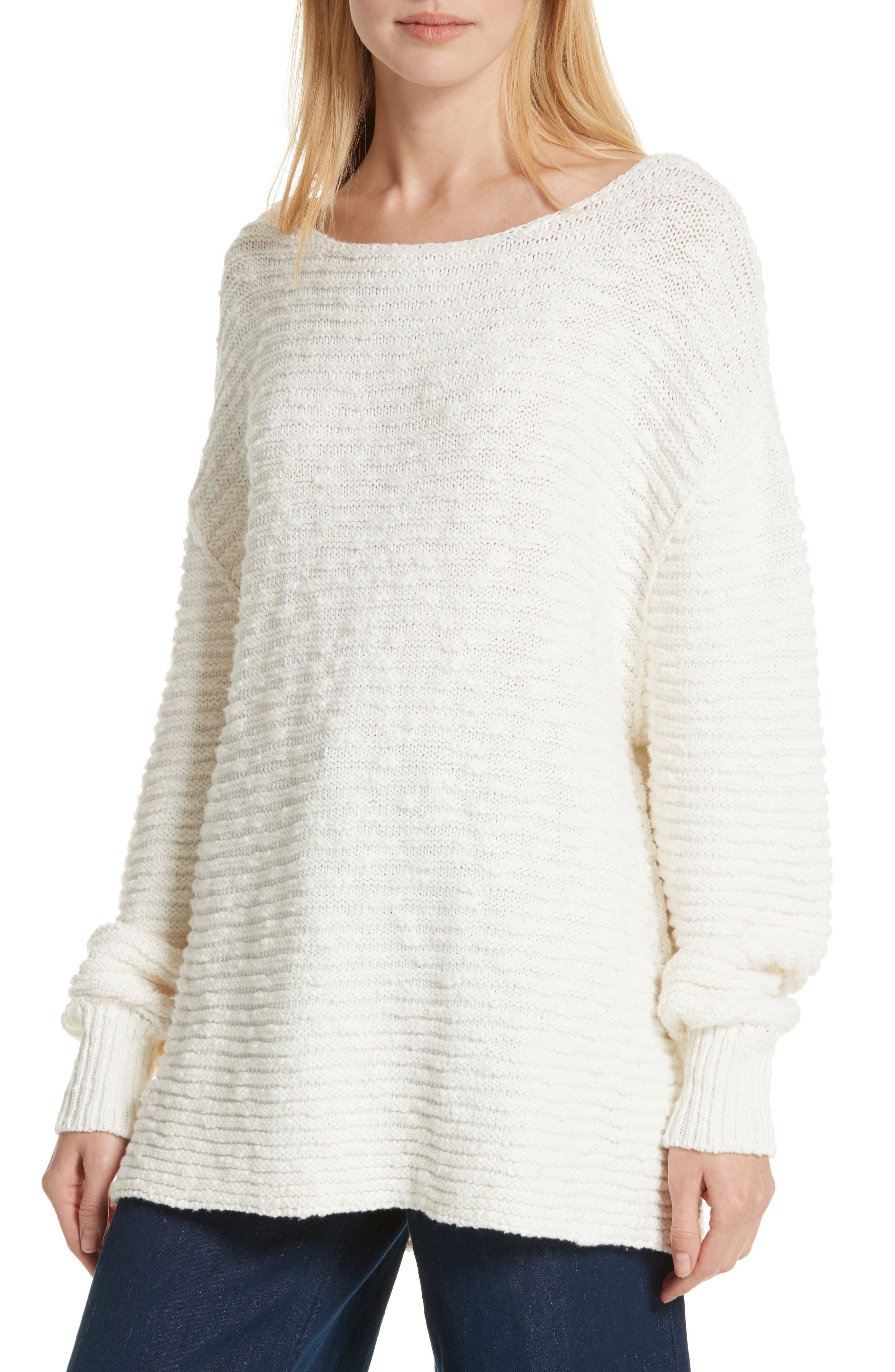 menace solid tunic sweater