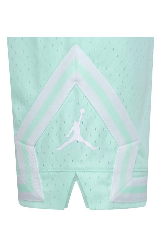 Shop Jordan Kids' Dri-fit Air Diamond Mesh Basketball Shorts In Mint Foam