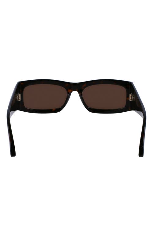 Shop Ferragamo Classic Logo 57mm Square Sunglasses In Dark Tortoise