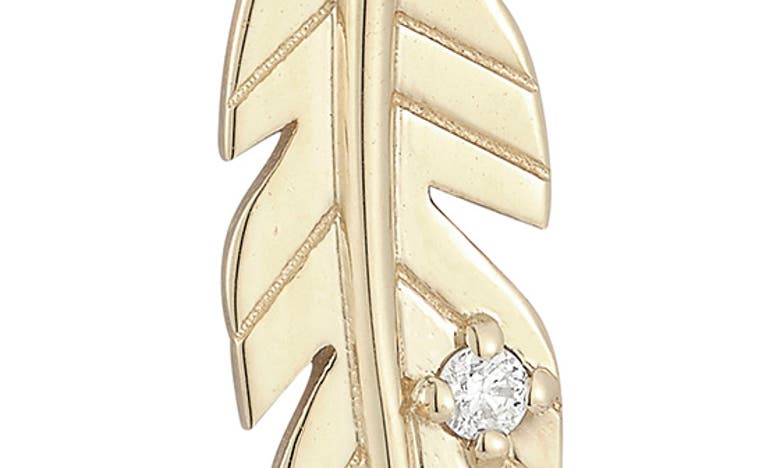 Shop Ember Fine Jewelry 14k Gold Diamond Feather Pendant Necklace