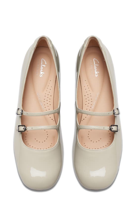 Shop Clarks Daiss30 Shine Mary Jane Pump In Ivory Patent