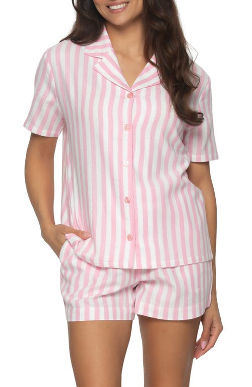 Mirielle Short Pajamas in Sea Pink Stripe