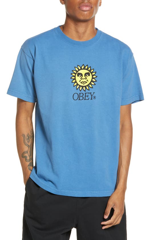 Obey Easy Relaxed Cotton Twill Shorts In Black