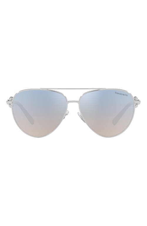 Tiffany & Co. 59mm Gradient Pilot Sunglasses in Silver at Nordstrom