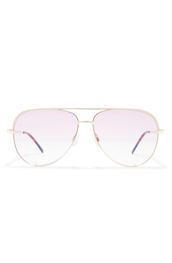 Quay Australia HIGH KEY SHIFT AVIATOR GLASSES IN GOLD/ PINK HIGH KEY TWIST Metal Aviator Sunglasses – QUAY main image 4