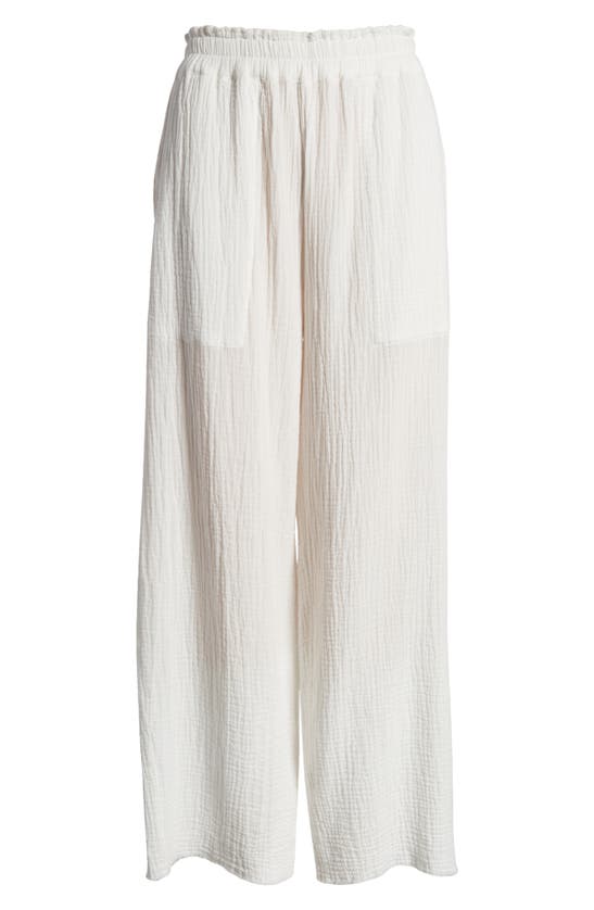 Shop Rails Leon Crinkled Organic Cotton Crop Pants In White