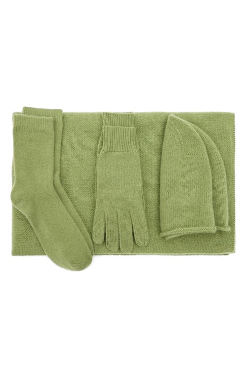 Shop Mango Cashmere Gloves In Green