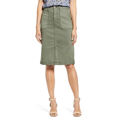 Petite Caslon Twill Cargo Skirt, Green