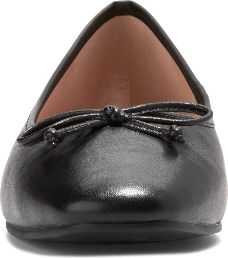 Cole Haan Women's Yara Soft Ballet Flat - Square Toe Slip-On With Bow Detail & Padded Comfort