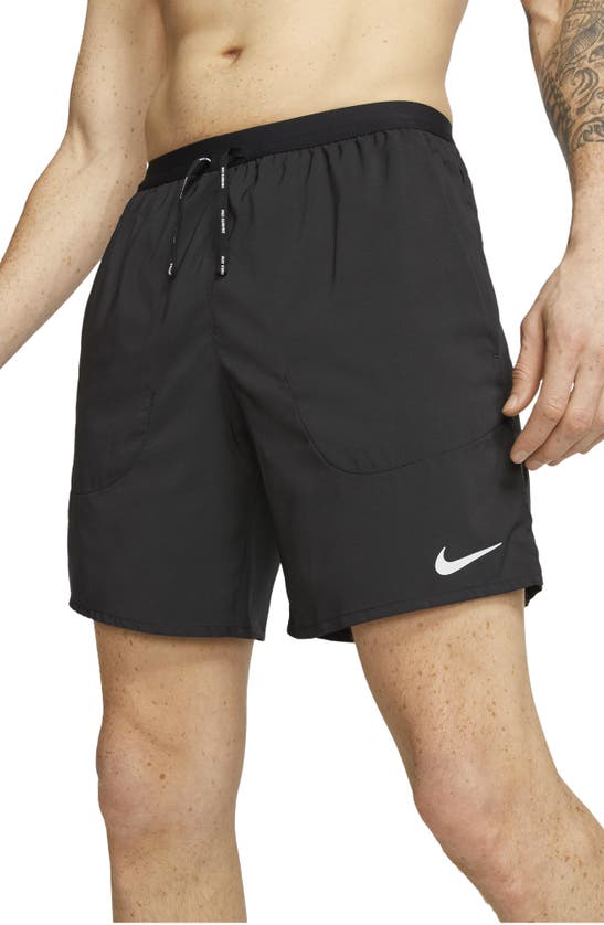 Nike Men's Dri-fit Stride Running Division 4" Brief-lined Running Shorts In Black