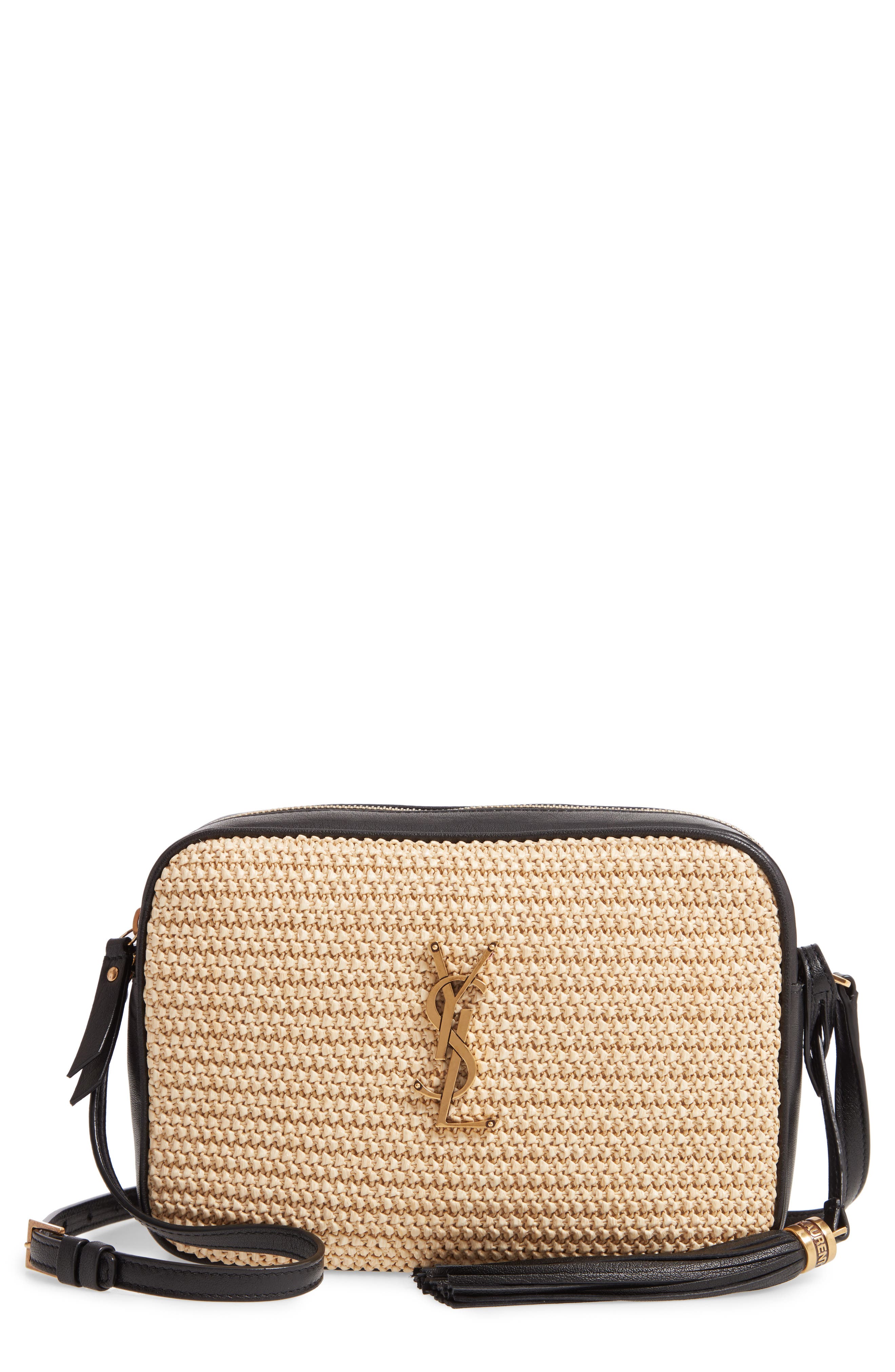 saint laurent raffia bag