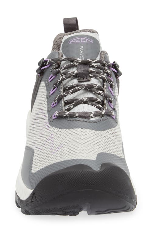 Shop Keen Nxis Evo Waterproof Speed Hiking Shoe In Steel Grey/english Lavender