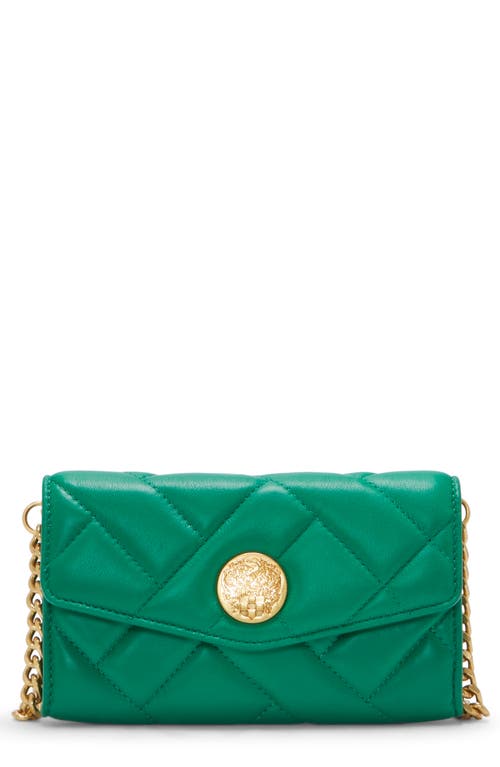 Shop Vince Camuto Kisho Quilted Leather Wallet On A Chain In Emerald