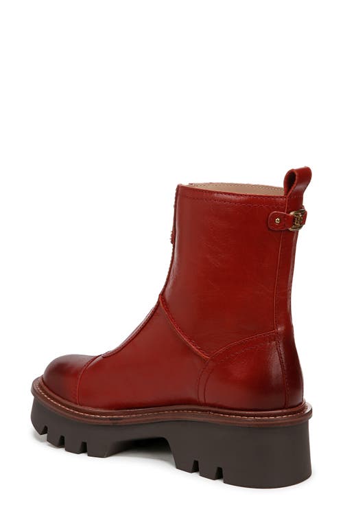 Shop Sam Edelman Cooper Lug Sole Boot In Red Mahogany