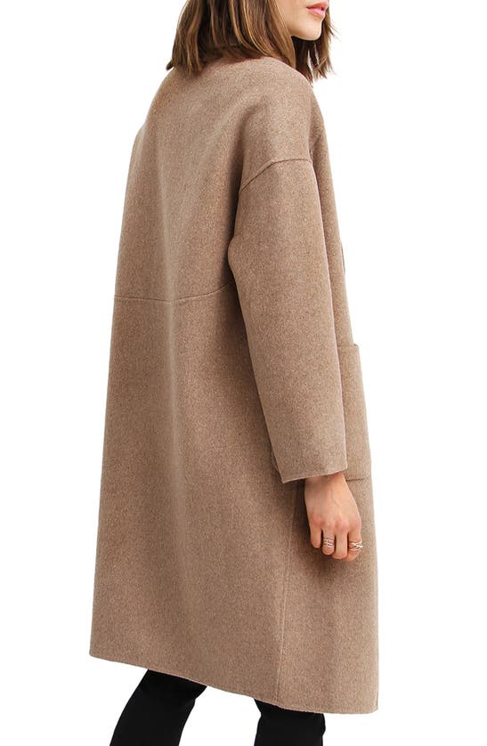 Belle & Bloom Publisher Double-breasted Wool Blend Coat In Oat