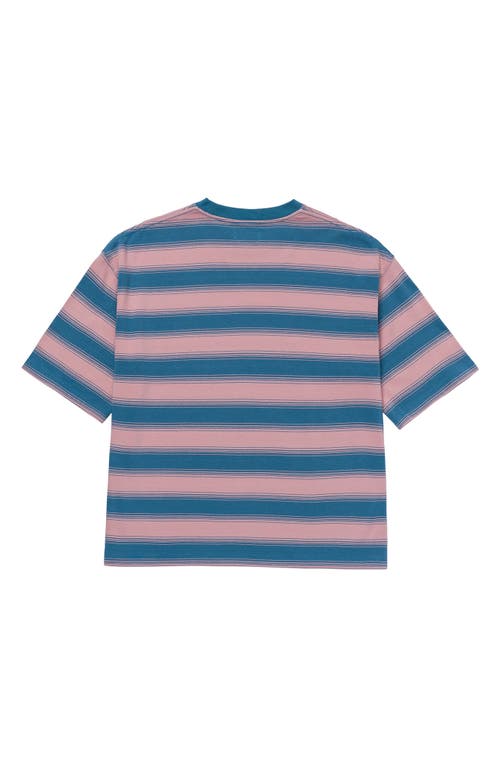 Shop Honor The Gift 1988 Logo Appliqué Box Stripe T-shirt In Pink