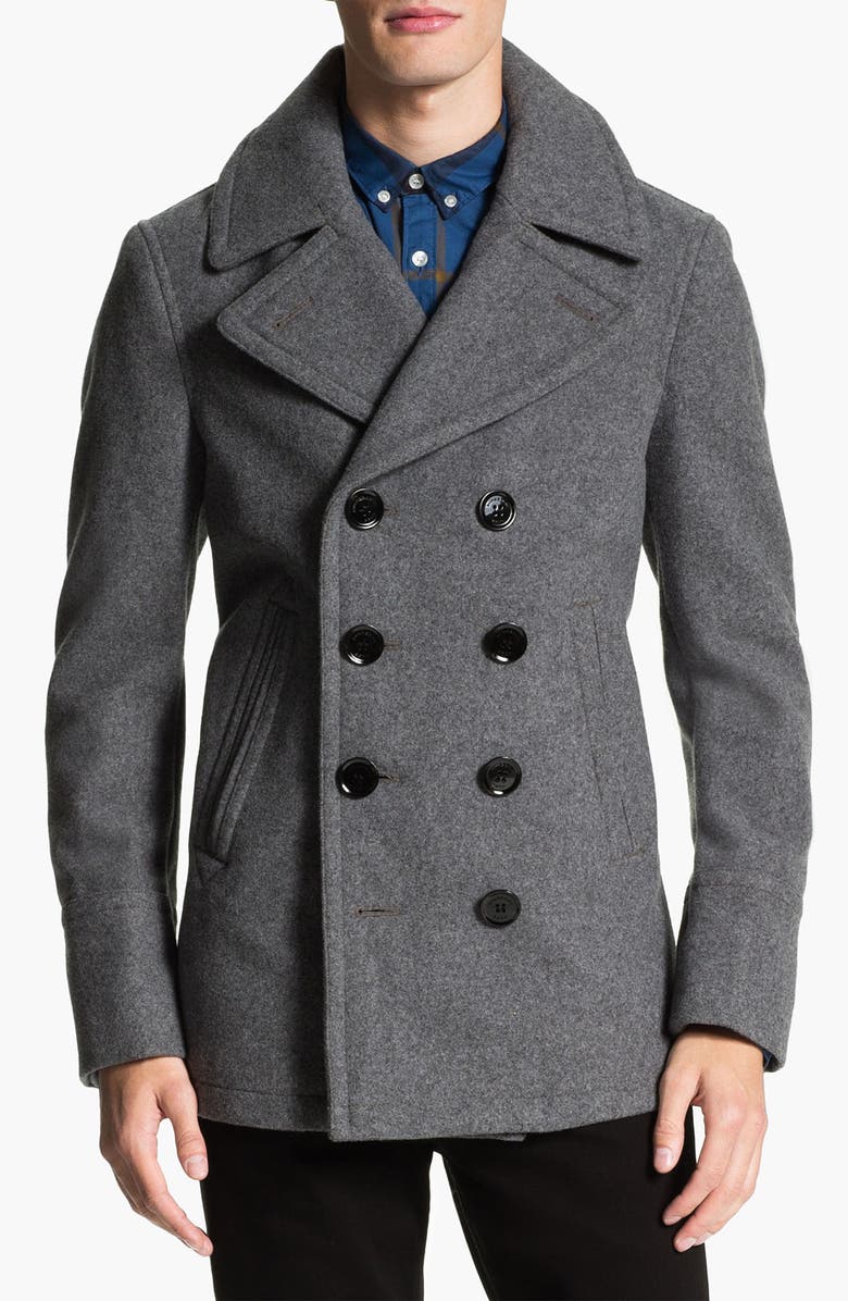 Burberry Brit Double Breasted Peacoat | Nordstrom