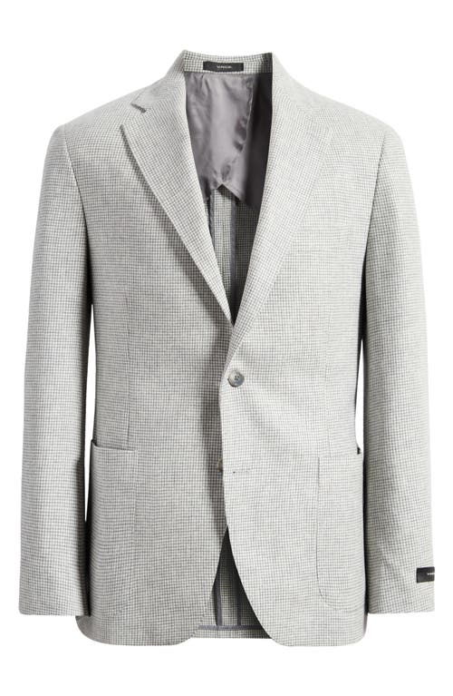 Shop Vince Iker Slim Fit Check Wool & Cashmere Jacket In Light Grey