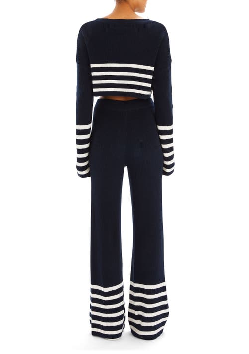 Shop Ser.o.ya Sharlie Sweater In Navy/white Stripe