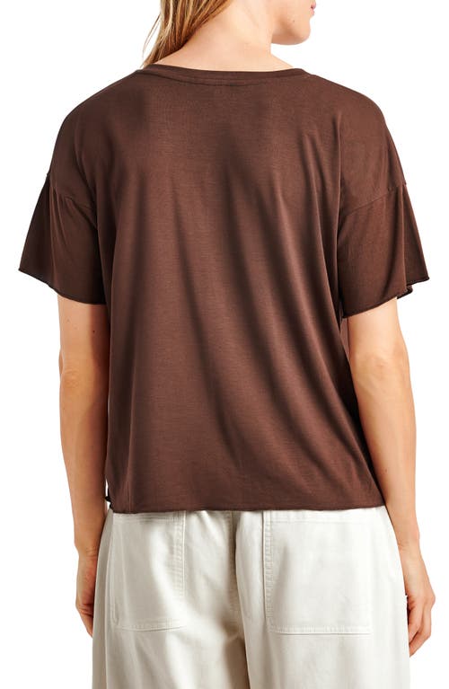 Shop Splendid V-neck Jersey T-shirt In Spice