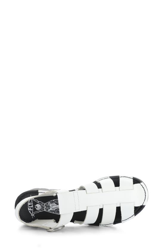 Shop Fly London Emme Platform Fisherman Sandal In Off White Bridle