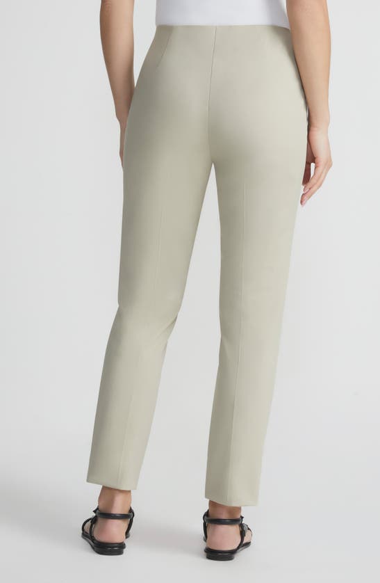Lafayette 148 Stanton Slim Leg Ankle Pants In Khaki