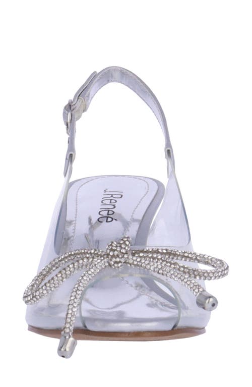 Shop J. Reneé Menaka Slingback Sandal In Clear/silver