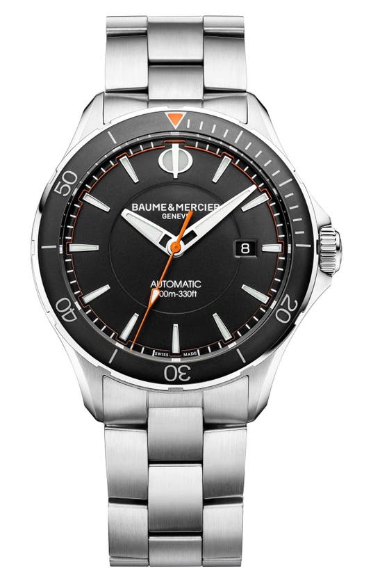 Baume & Mercier Clifton Club Automatic 42mm Stainless Steel Watch, Ref. No. 10340 In Black