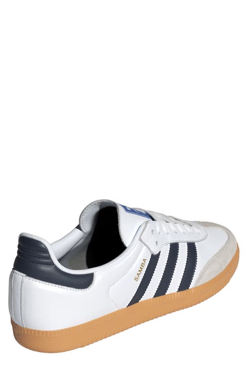 Shop Adidas Originals Adidas Gender Inclusive Samba Og Sneaker In White/night Indigo/gum