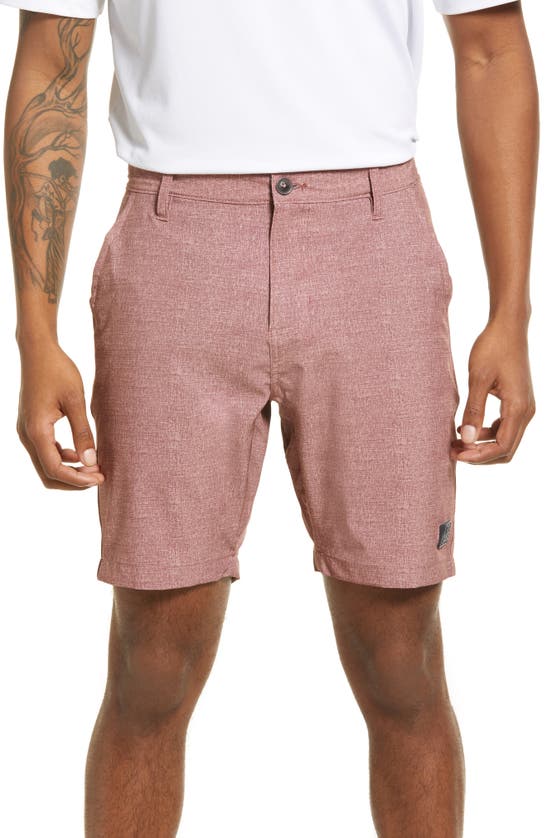Vintage 1946 Slub Print Flat Front Hybrid Shorts In Ox Blood