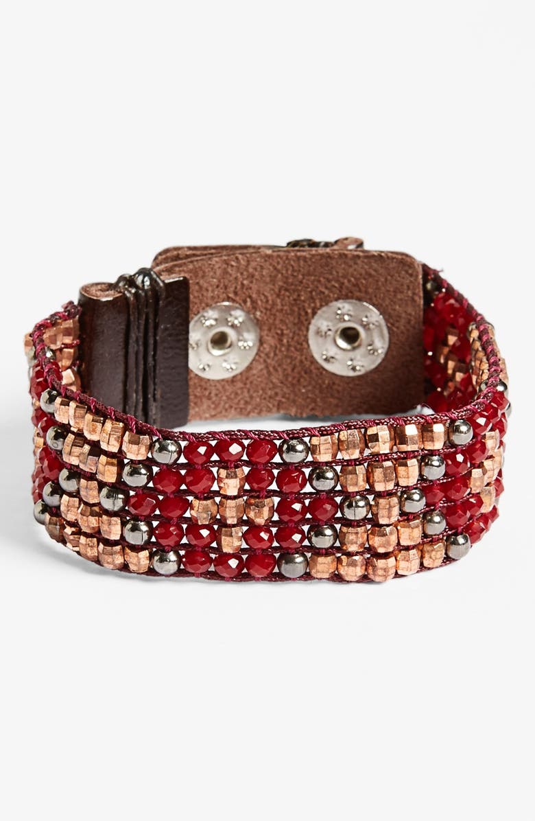 Nakamol Design Beaded Leather Cuff Bracelet Nordstrom Nakamol Design Beaded Leather Cuff Bracelet Nordstrom