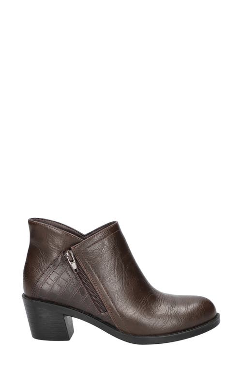 Easy Street Women's Morgana Block Heel Ankle Boots In Brown