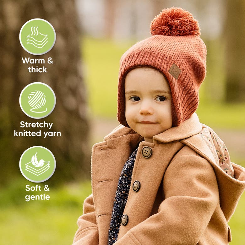 Keababies Muff Knitted Beanie In Clay