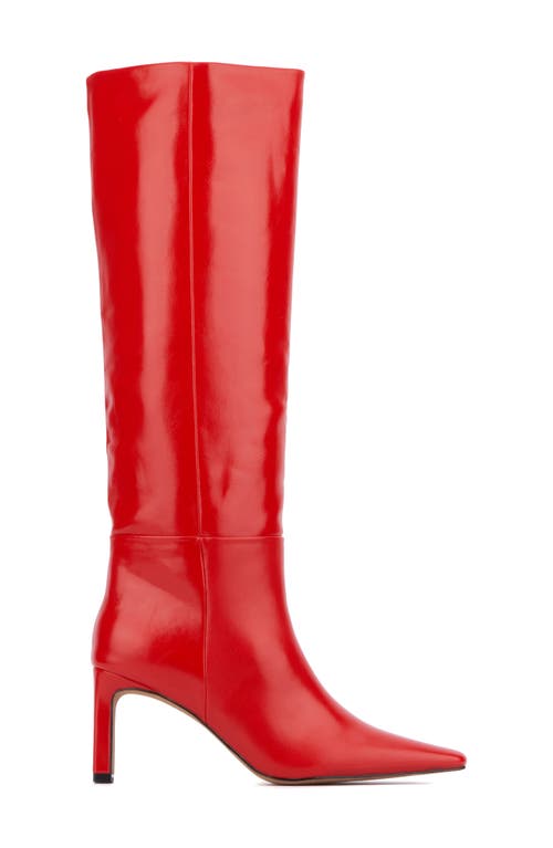 Shop New York And Company Mckayla Snip Toe Knee High Boot In Red