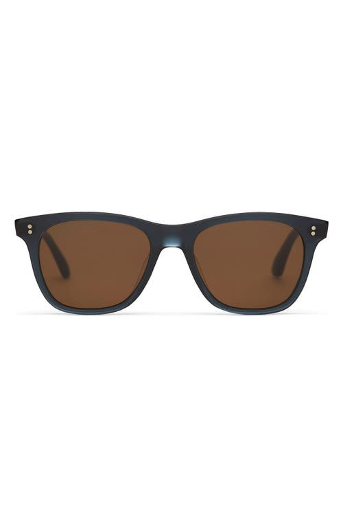 Toms Fitzpatrick 52mm Polarized Rectangular Sunglasses In Black Teal Satin Crystal