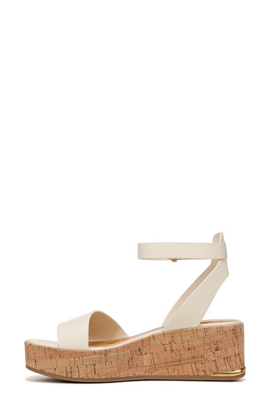 Shop Franco Sarto Terry Ankle Strap Platform Wedge Sandal In Ivory