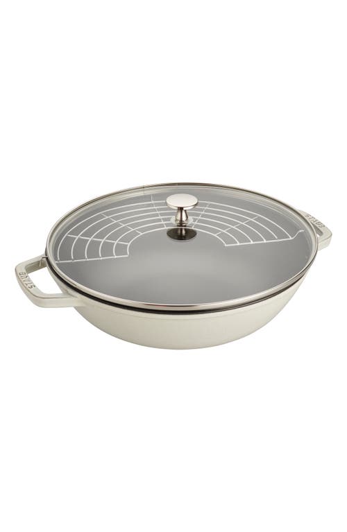 Staub 4.5-Quart Enameled Cast Iron Perfect Pan in Matte White Truffle at Nordstrom
