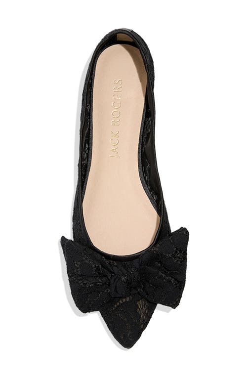 Shop Jack Rogers Debra Pointed Toe Flat In Black