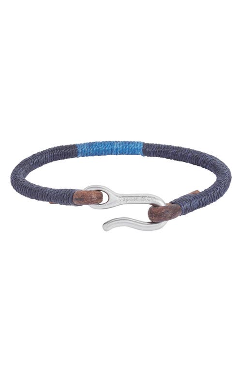 Caputo & Co. Men's Wrapped Leather Bracelet in Blue Combo