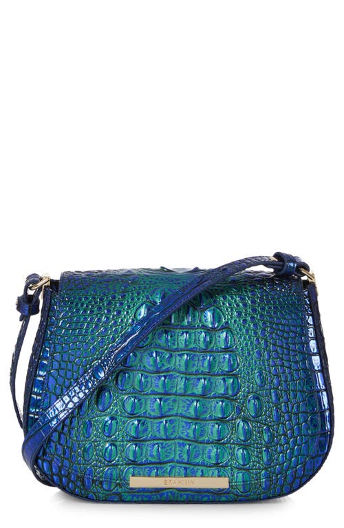 Brahmin Nadine Small Leather Crossbody Bag in Royalty Ombre Melbourne