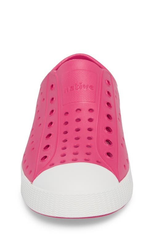 Native Shoes Kids' Jefferson Water Friendly Slip-on Sneaker In Hollywood Pink/shell White