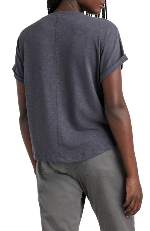 Shop Splendid Skye Slub T-shirt In Ash Navy