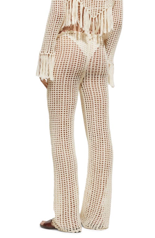 MANGO MANGO OPENWORK TIE WAIST PANTS 