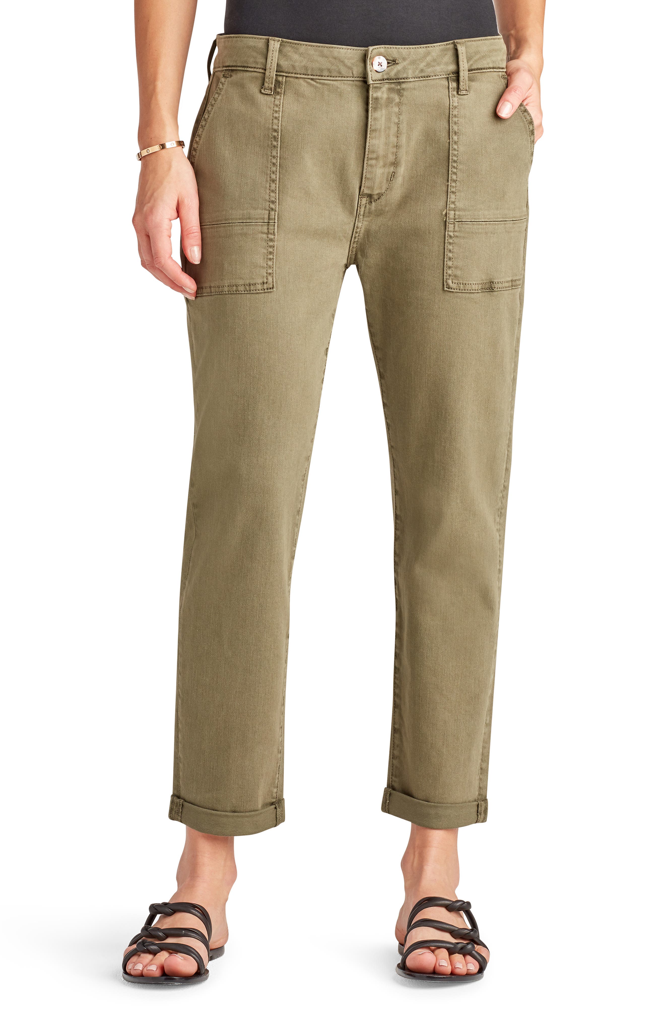 pants with cuffed ankles